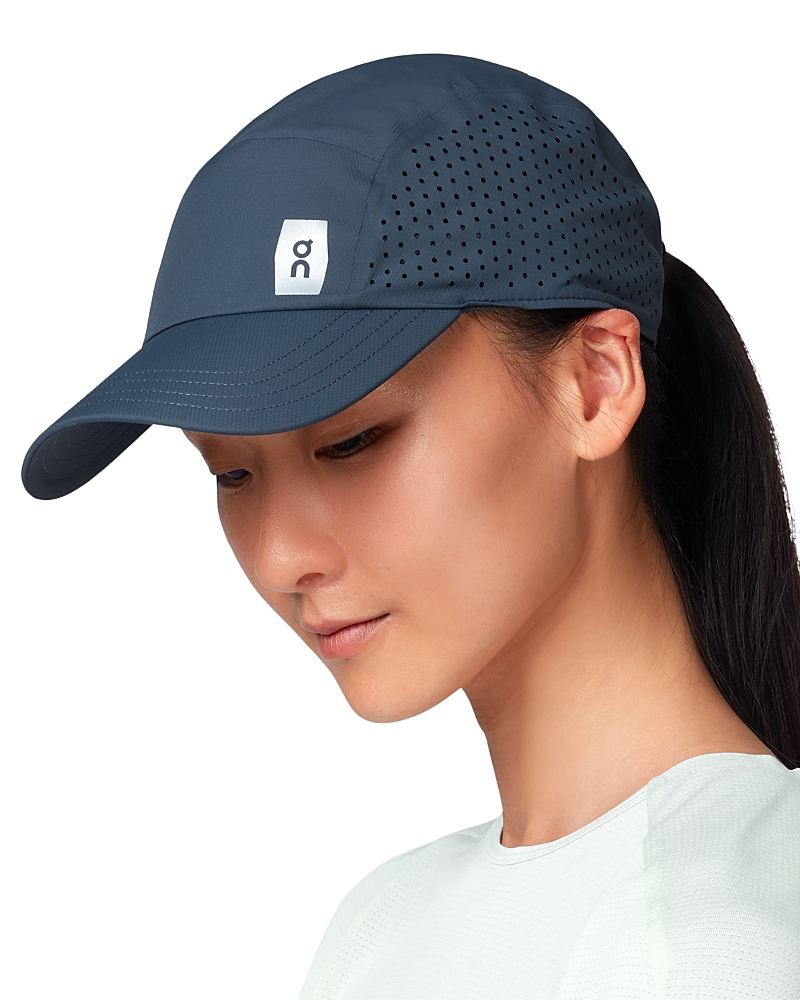 On Lightweight Perforated Baseball Cap In Blue