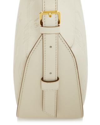 Aren Embossed Logo Monogram Leather Hobo