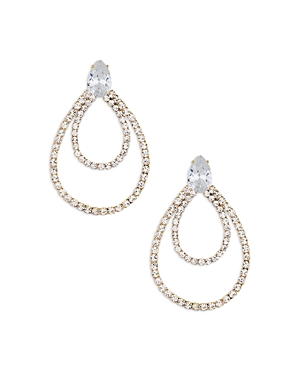 Shop Ettika Crystal Serenity Dangle Earrings In White/gold