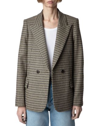ジャケット・アウター YOKE PLAID JACQUARD DOUBLE BREASTED YOKE / PLAID JACQUARD DOUBLE BREASTED JACKET (CHARCOAL