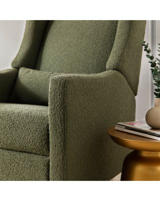 Kiwi Boucl&eacute; Electronic Recliner & Swivel Glider with USB Port