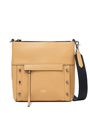 Botkier North South Small Leather Zip Top Crossbody In Camel