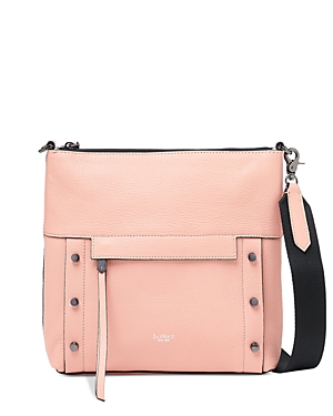 Botkier North South Small Leather Zip Top Crossbody In Rossa