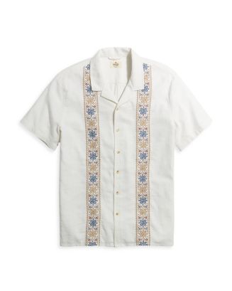 Marine Layer Archive Cotton Blend Embroidered Standard Fit Button