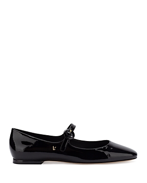 Larroude Blair Leather Ballerinas In Black