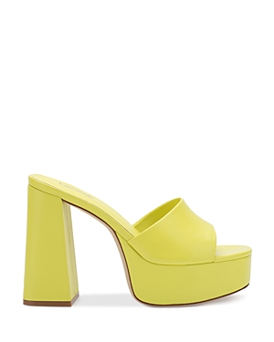 Larroude Dolly Platform Sandal In Lemon
