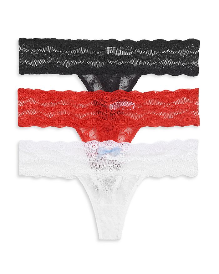 b.tempt'd by Wacoal Lace Kiss Thong, Pack of 3 | Bloomingdale's