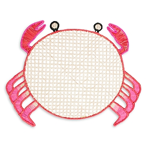 Mercedes Salazar My Lovely Crab Placemat, Set Of 2 In Pink