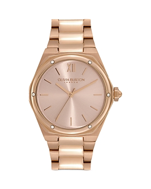 Shop Olivia Burton Hexa Watch, 33mm In Rose Gold