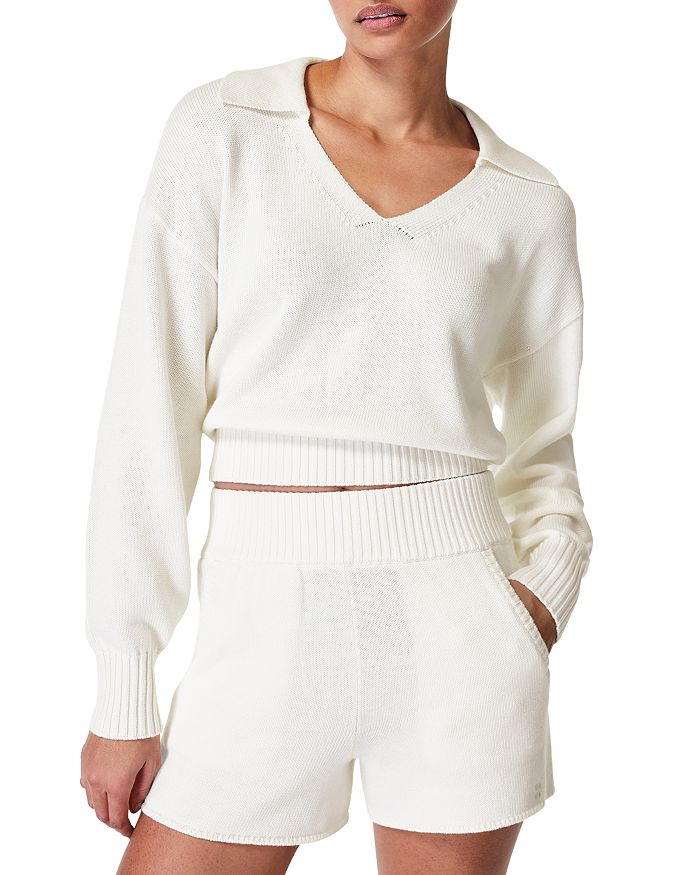 Sweaty Betty Coastal Relaxed Sweater & Coastal Knit Shorts | Bloomingdale's