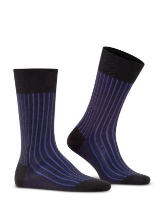 Shadow Mercerized Cotton & Nylon Dress Socks