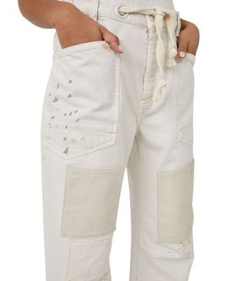 We The Free Moxie Low Slung Pull On Drawstring Barrel Jeans
