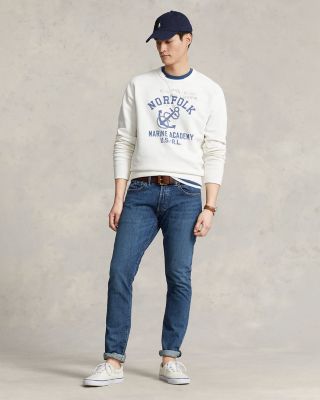 ★★POLO RALPH LAUREN★★ Anchor Print Fleece Sweatshirt Whi Genuine Polo Ralph Lauren Anchor Print Fleece Sweatshirt