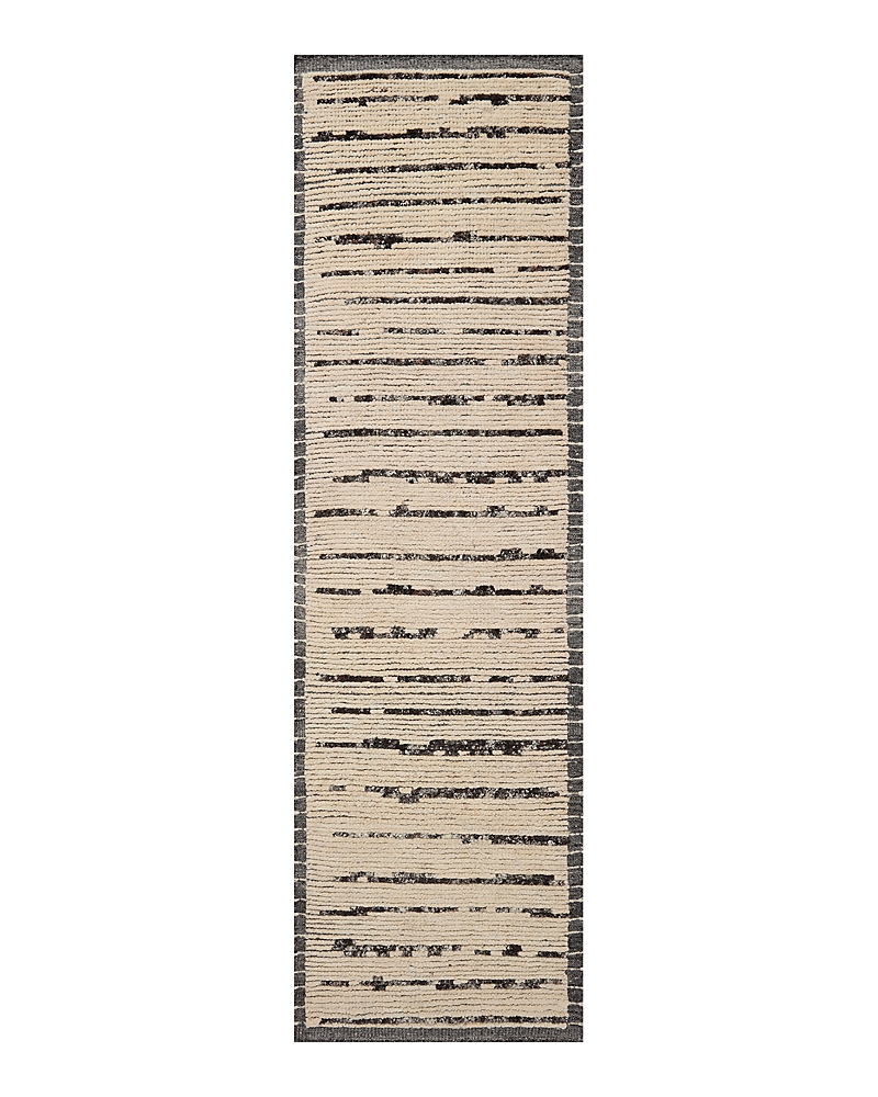 Amber Lewis X Loloi Amber Lewis Briyana Bri-04 Runner Area Rug, 2'6 X 8'6 In Natural/black