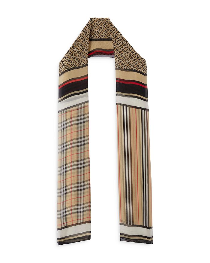 Burberry Montage Print Silk Chiffon Scarf Bloomingdale s