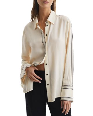 REISS - Bailey Side Stripe Shirt