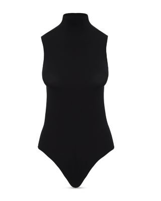 Ballet Mockneck Sleeveless Thong Bodysuit