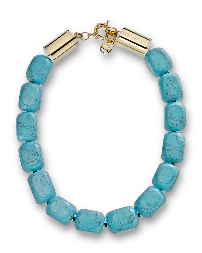 Michael Kors - Michael Kors Large Bead Turquoise Necklace, 18"