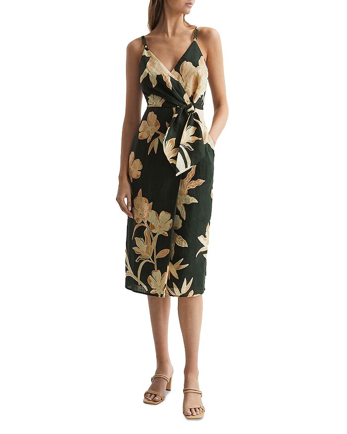 Reiss black cheap and gold dress