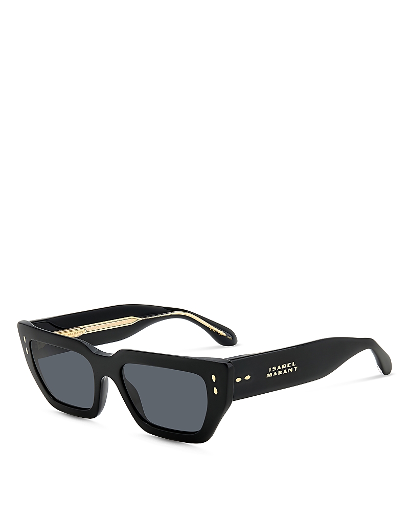Isabel Marant Rectangular Sunglasses In Black/gray Solid