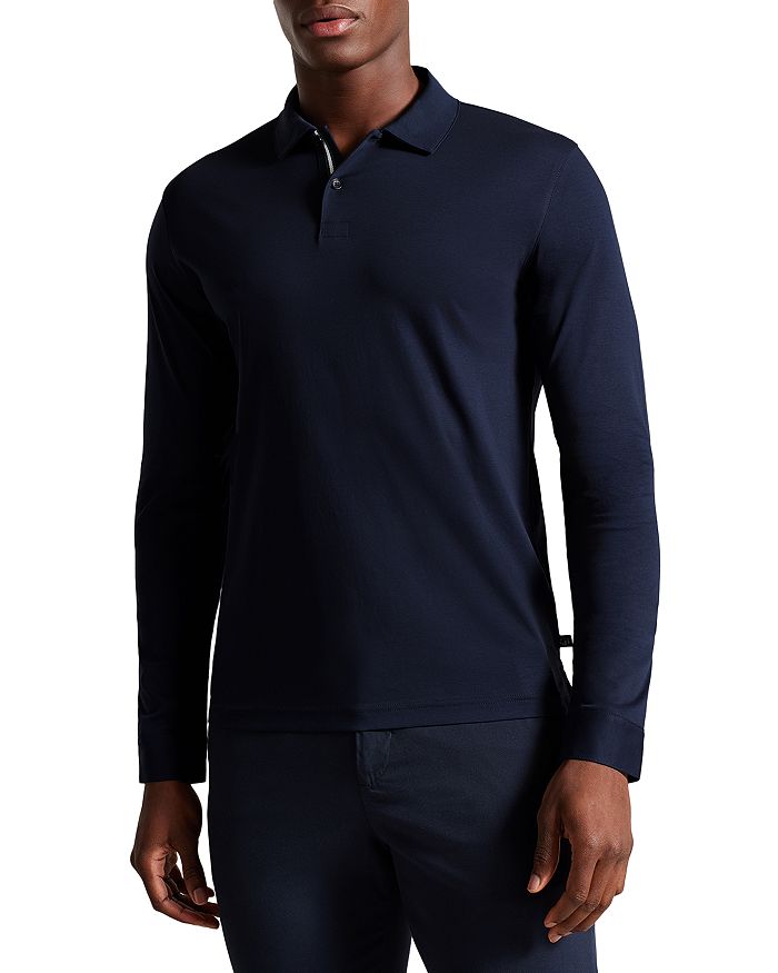 Ted Baker TOLER Cotton Soft Touch Slim Fit Long Sleeve Polo Shirt ...