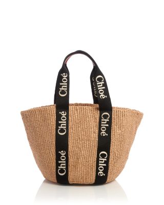 かごバッグ CHLOE WOODY LARGE STRAW BASKET BAG Large Woody Basket | White Timeless Essential | Chloé US