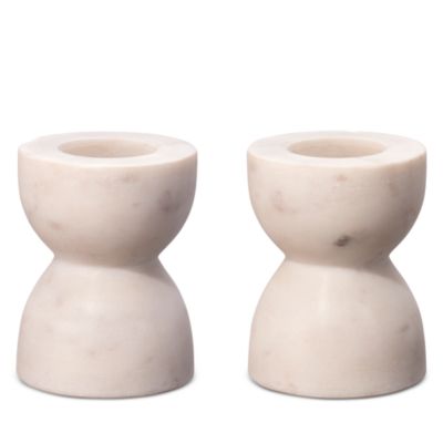 Jamie Young - Petit Marble Candlesticks, Set of 2