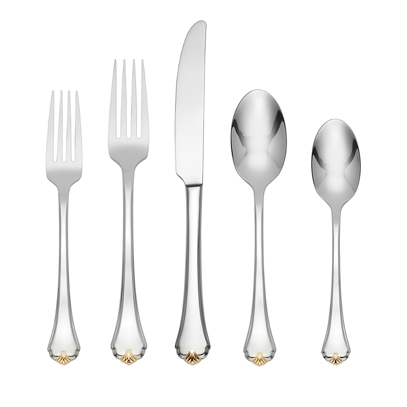 Hudson Park Collection Laurel 42-piece Flatware Set - Exclusive In Gold