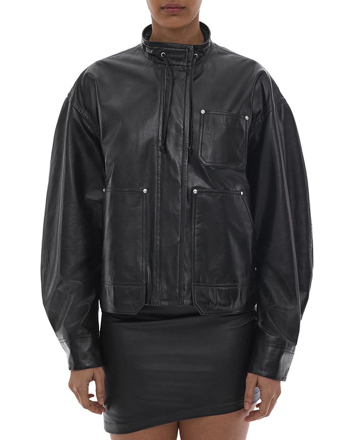 Helmut Lang Leather Bomber Jacket | Bloomingdale's