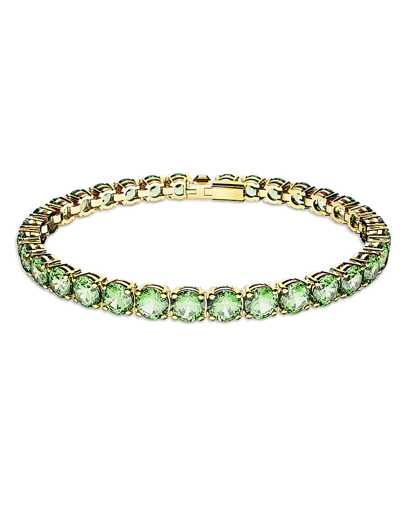 Swarovski Matrix Tennis Bracelet In Green