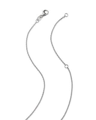 Diamond Curved Bar Necklace in 14K White Gold, 1.25 ct. t.w 