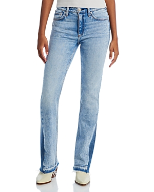 Rag & Bone Peyton Brand-patch Bootcut Mid-rise Stretch-denim Jeans In Lou1