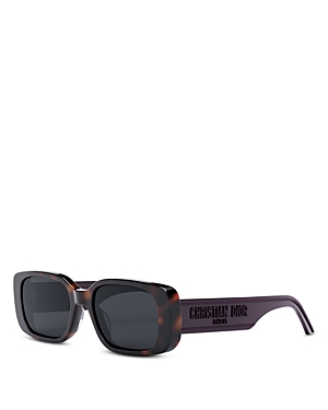Shop Dior Wil S2u Rectangular Sunglasses, 53mm In Havana/gray Solid