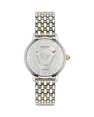Shop Versace Medusa Alchemy Watch, 38mm In Silver/gold