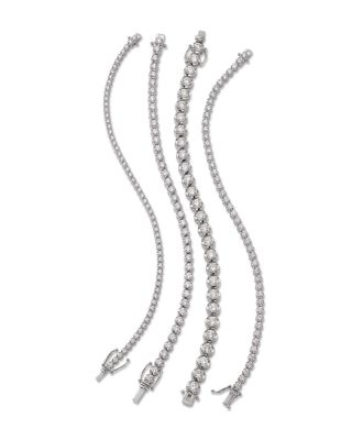 Certified Colorless Diamond Tennis Bracelet in 14K White Gold 3.0 tcw 