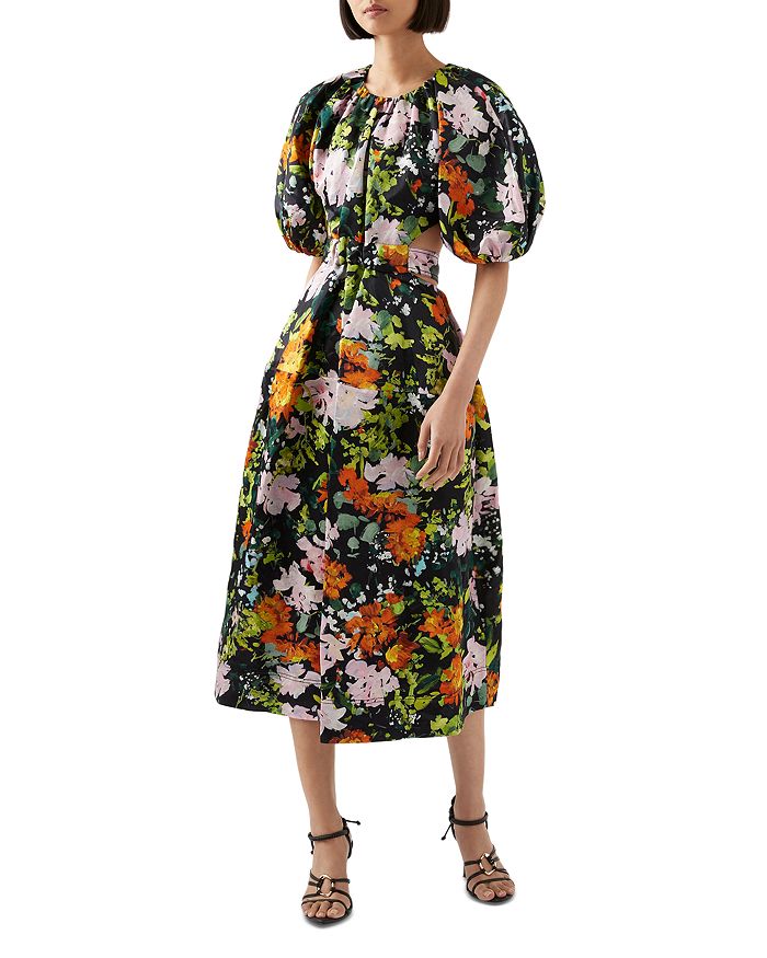 Aje Mimosa Puff Sleeve Midi Dress | Bloomingdale's