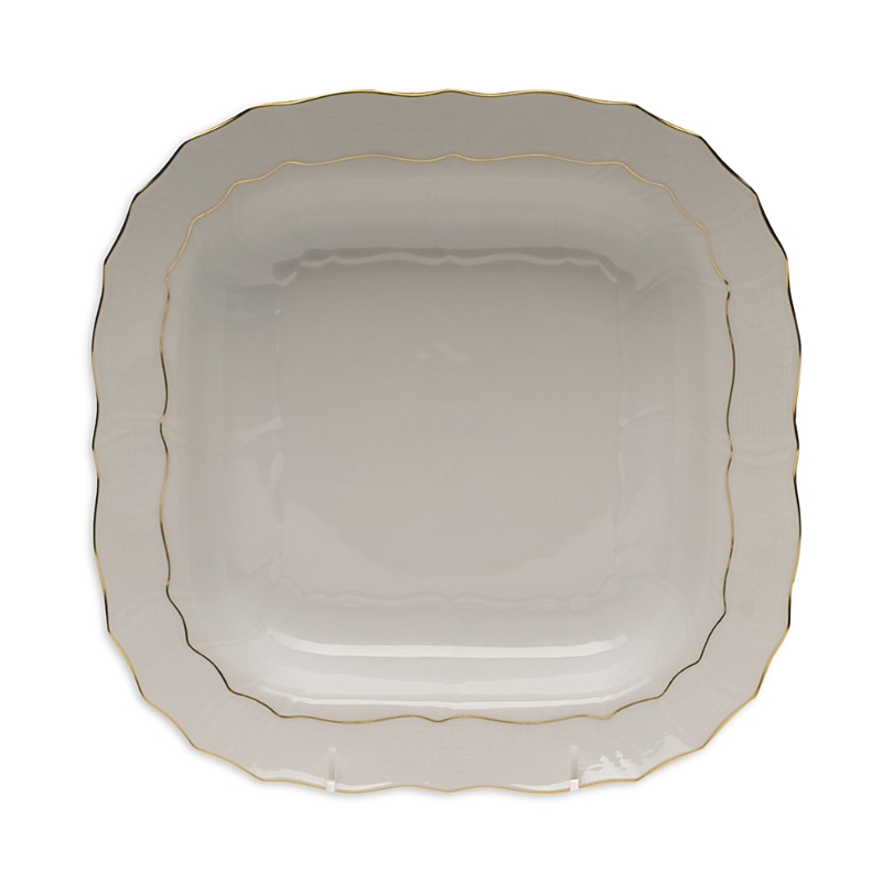 Herend Square Dish In Gold