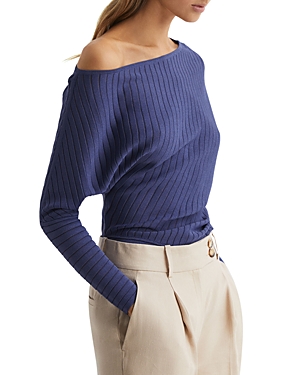 REISS SAGE OFF-THE-SHOULDER SWEATER