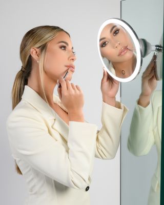 Suction Cup Accessory for Round Rechargeable Makeup Mirror