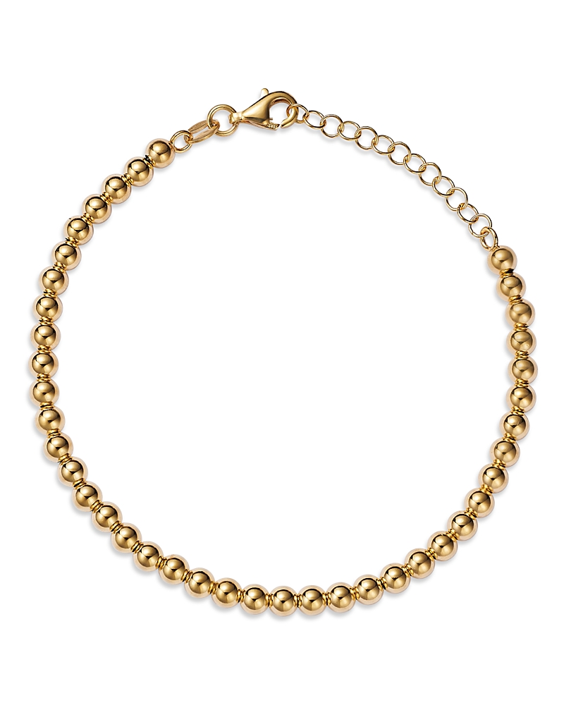 Alberto Amati 14k Yellow Gold Polished Bead Link Bracelet In Gold