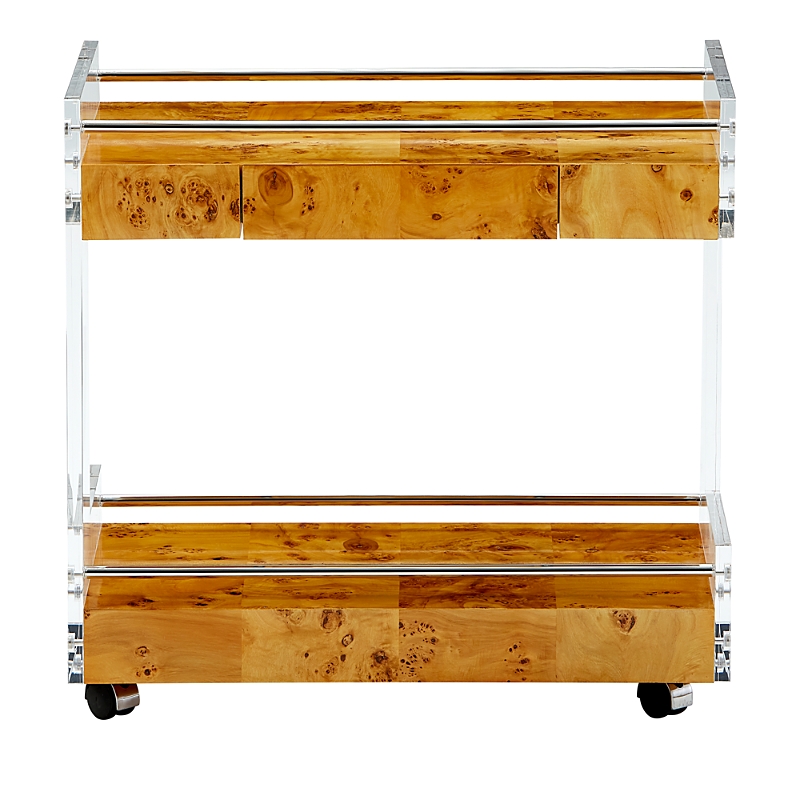 Jonathan Adler Bond Bar Cart In Brown
