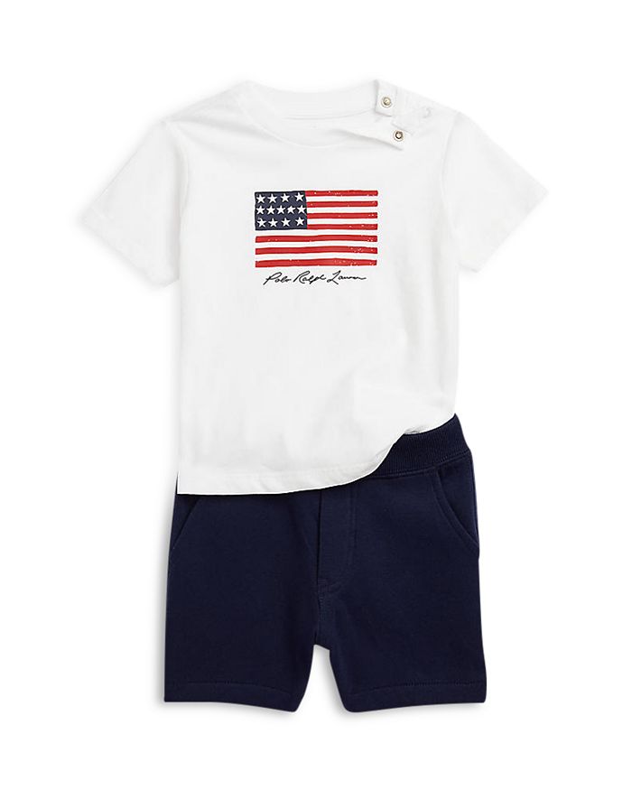 Ralph Lauren - Boys' Flag Jersey Tee & Fleece Shorts Set - Baby