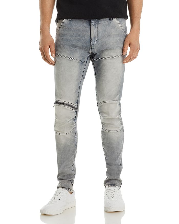 G-STAR RAW - 5620 3D Zip Knee Skinny Jeans in Antic Fade