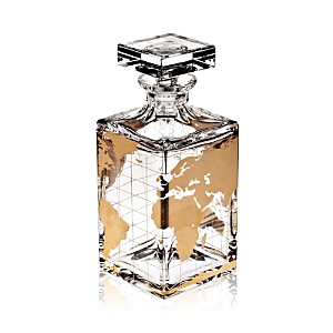 Vista Alegre Atlas Whiskey Decanter In Gold