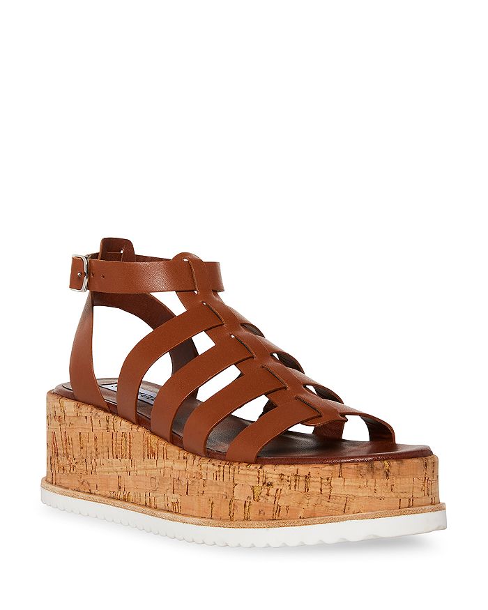 STEVE MADDEN Women s Kaydee Strappy Woven Platform Wedge Sandals