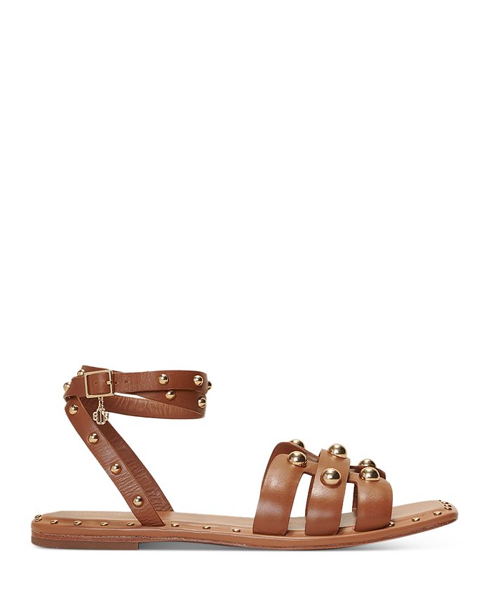 Maje Women's Studded Ankle Strap Flat Sandals | Bloomingdale's
