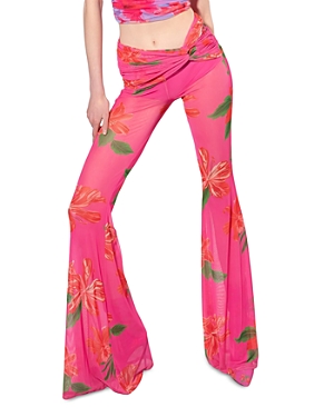 Pinko Semi Sheer Flared Leg Pants Pinko Semi Sheer Flared Leg Pants