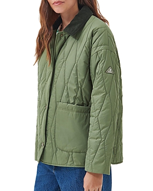 Barbour Delphinium Quilted Jacket In Olivine