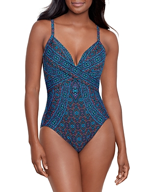 Shop Miraclesuit Romani Captivate Printed Underwire One Piece Swimsuit In Multi