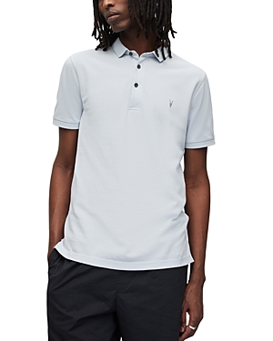 Allsaints Reform Slim Fit Polo In Crystal Blue